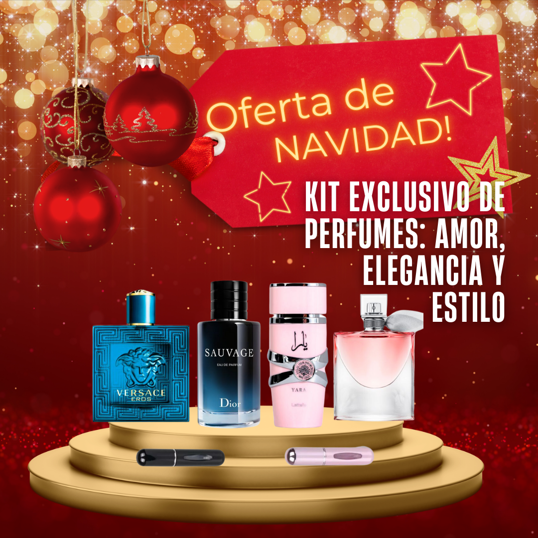 KIT EXCLUSIVO DE PERFUMES: AMOR, ELEGANCIA Y ESTILO